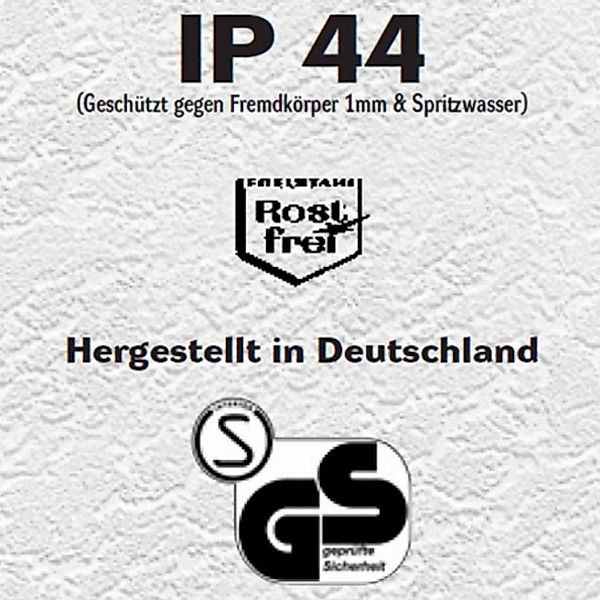 Außenwandleuchte Quadrat, Edelstahl, 35 cm hoch, E27, IP44 günstig online kaufen