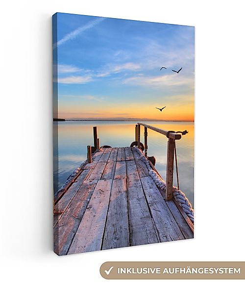 OneMillionCanvasses® Leinwandbild Wasser - Steg - günstig online kaufen