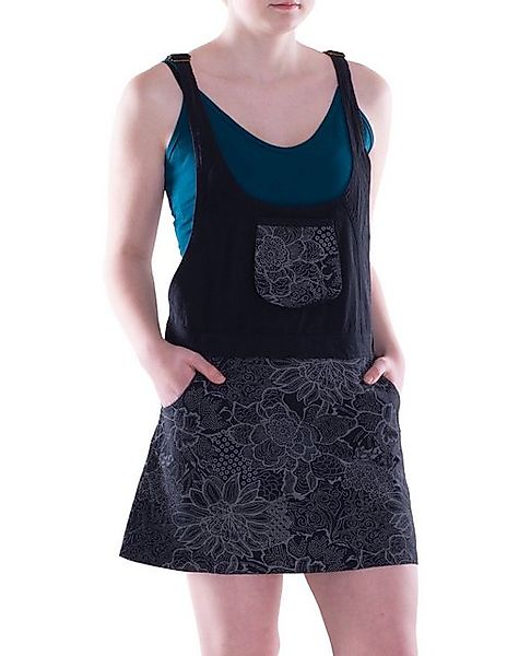 Vishes Sommerkleid Damen Mini-Kleid Baumwolle Paisley Latzkleid mit Taschen günstig online kaufen