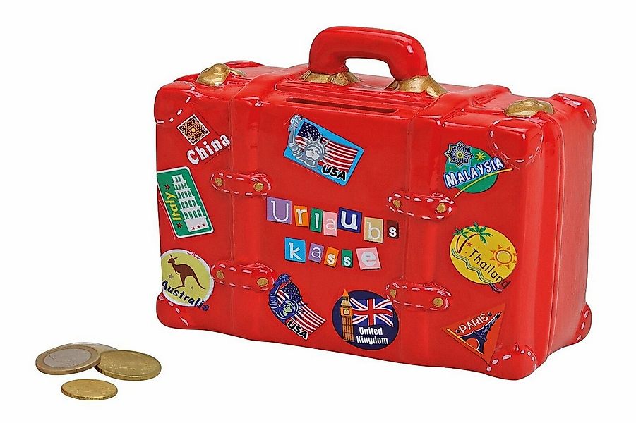 G.Wurm GmbH Spardose Spardose Urlaubskasse rot in Kofferform günstig online kaufen
