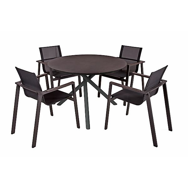 Garden Pleasure Gartenmöbel-Set 05 Sophia 5-teilig Anthrazit günstig online kaufen
