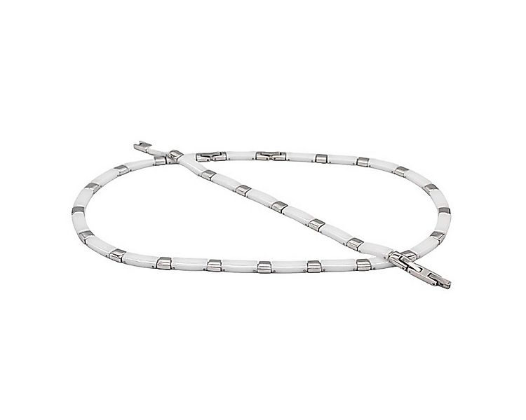 ELLAWIL Collier Collier und Armband aus Keramik und Edelstahl weiß/silber ( günstig online kaufen
