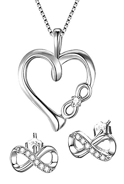 Limana Schmuckset 925 Silber Herz Kette günstig online kaufen