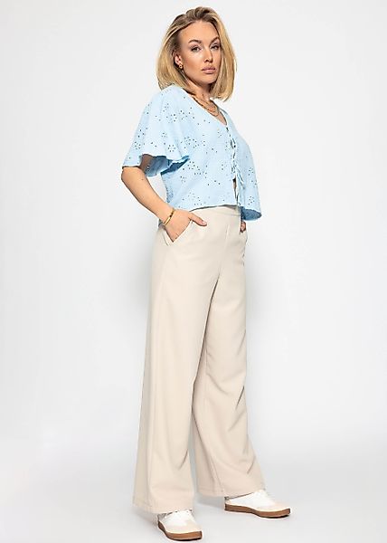 SASSYCLASSY Langarmbluse Musselin Bluse zum Binden günstig online kaufen
