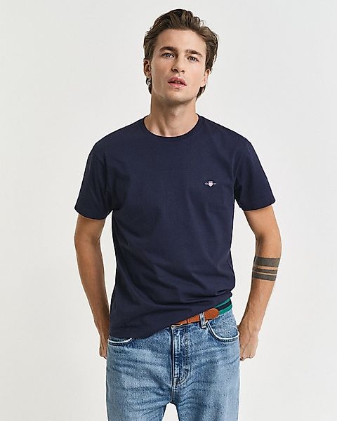 Gant T-Shirt SLIM SHIELD SS T-SHIRT mit Logostickerei auf der Brust günstig online kaufen