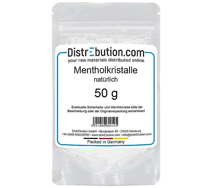 DistrEbution Sauna-Aufgussset Mentholkristalle aus 100% Minzöl, 50g Reines günstig online kaufen