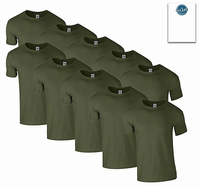 Gildan T-Shirt 10er T-Shirts Softstyle M L XL XXL 3XL 4XL 5XL Shirt & GRATI günstig online kaufen