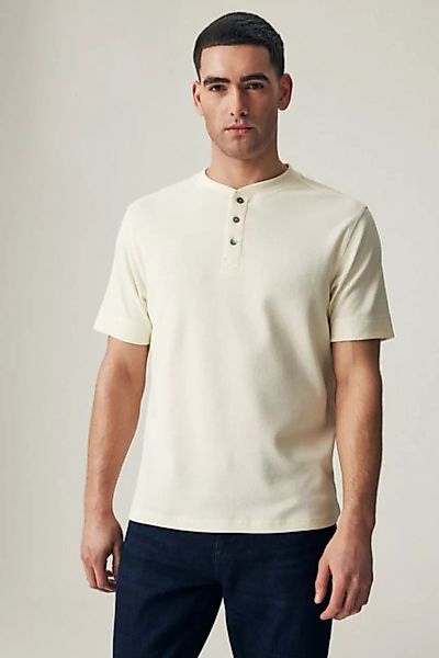 Next T-Shirt Kurzärmeliges T-Shirt mit Grandad-Kragen (1-tlg) günstig online kaufen