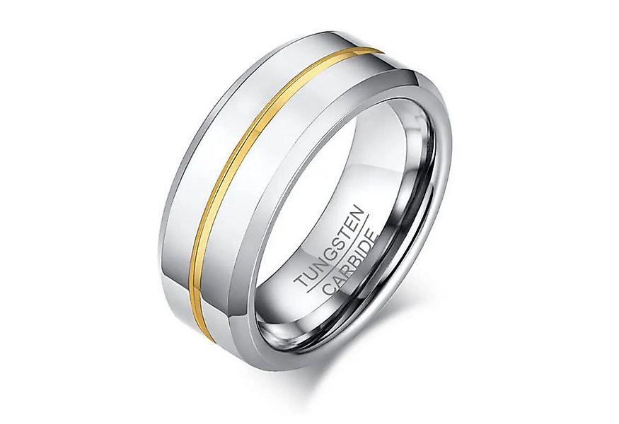 Order & Smile Schmuck Trauring Ehering Wolfram: Ring mit goldener Linie günstig online kaufen