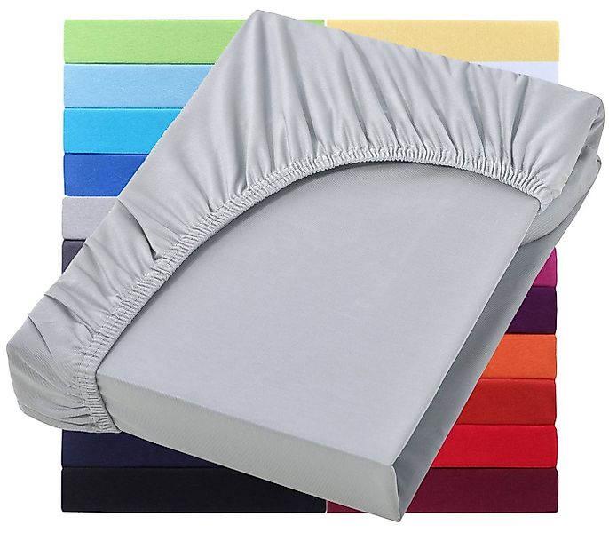 NatureMark Spannbettlaken Jersey Basic Spannbetttuch, 100% Baumwolle, Gummi günstig online kaufen