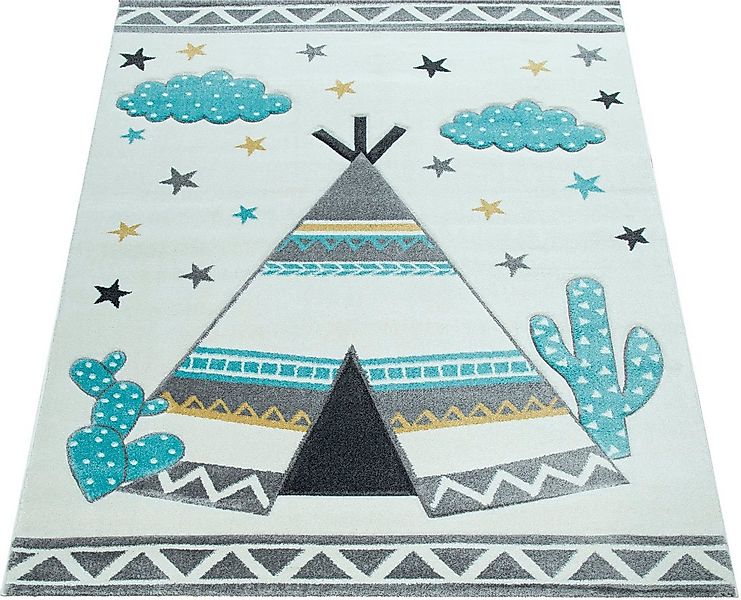 Paco Home Kinderteppich Ela 215, rechteckig, Höhe: 16 mm, Kurzflor, 3D-Desi günstig online kaufen