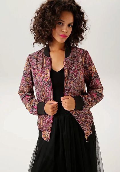 Aniston CASUAL Blouson, mit farbharmonischem, verspieltem Paisley-Muster günstig online kaufen