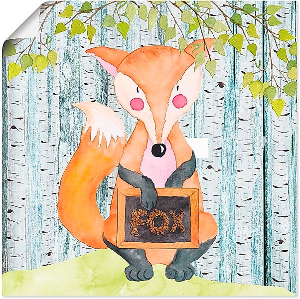 Artland Poster "Waldfreunde- der schlaue Fuchs", Tiere, (1 St.), als Alubil günstig online kaufen