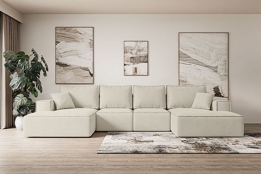 ALTDECOR Wohnlandschaft SIERRA-U-S, Couch mit Schlaffunktion, Wohnzimmer - günstig online kaufen