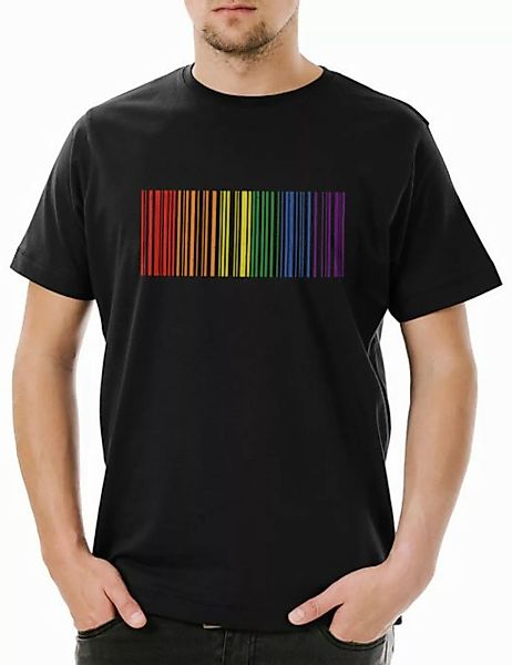 Urban Backwoods Print-Shirt Rainbow Barcode Herren T-Shirt LGBTQ Gay Regenb günstig online kaufen