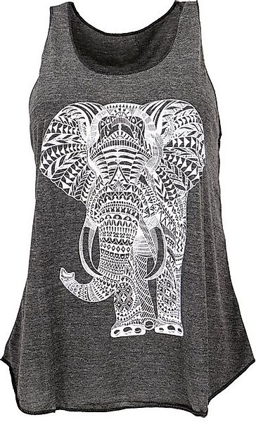 Guru-Shop T-Shirt Tanktop mit Elefant Retrodruck, Yogatop -.. Festival, Eth günstig online kaufen