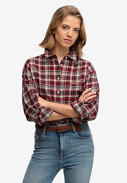 Superdry Karobluse "CHECK FLANNEL RELAXED SHIRT" Baumwolle, relaxed fit, au günstig online kaufen