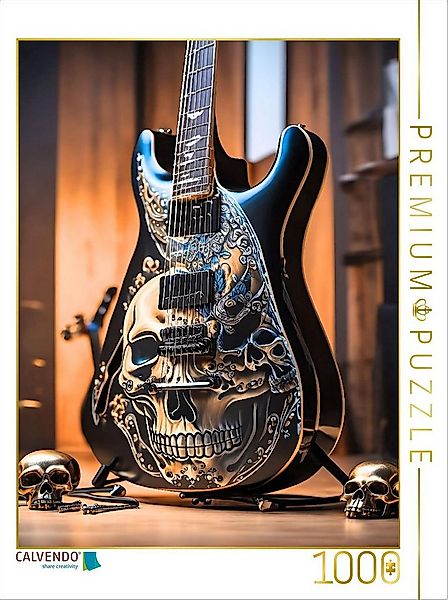 CALVENDO Puzzle CALVENDO Puzzle Gitarre mit Totenköpfen, 1000 Teile Lege-Gr günstig online kaufen