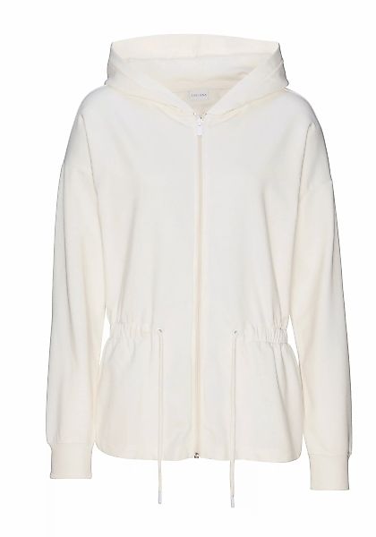 LASCANA Sweatjacke, mit Tunnelzug in der Taille, Loungewear, Loungeanzug günstig online kaufen