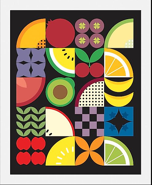 queence Bild »Fibi«, Obst-Obst Bilder-Essen-Lebensmittel-Kunst-Abstrakt-Art günstig online kaufen