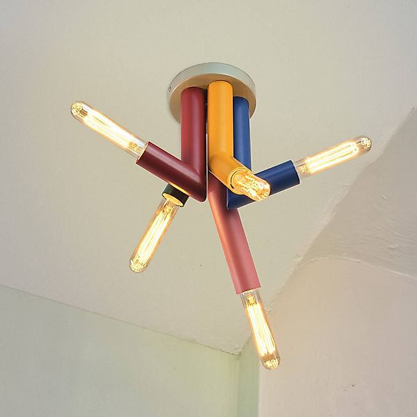 OSRAM Deckenleuchte Decor Straw, 5-fl., Stahl, bunt, E27 günstig online kaufen