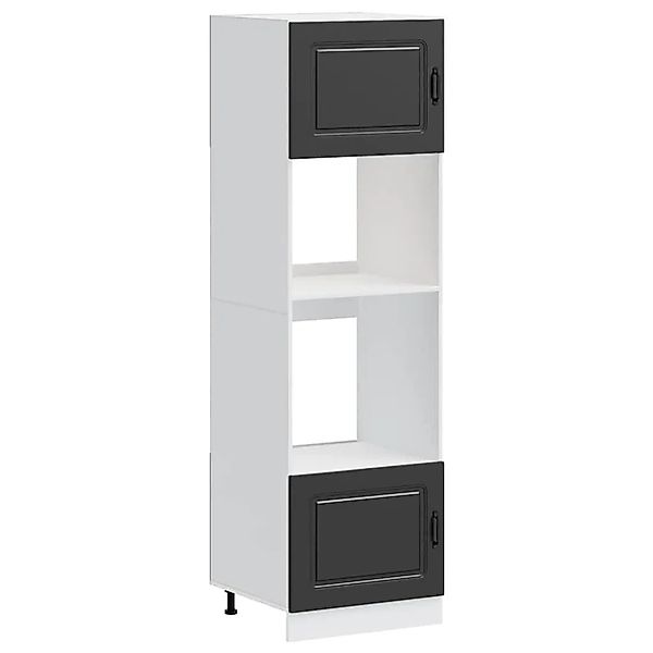 vidaXL Herdumbauschränke 2 Stk Kalmar Schwarz Holzwerkstoff 3315032 günstig online kaufen