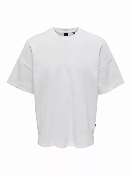 ONLY & SONS T-Shirt Weites Rundhals T-Shirt Kurzarm Basic Shirt ONSBERKELEY günstig online kaufen
