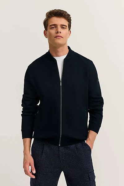bugatti Sweatjacke Modern Fit mit Collegekragen günstig online kaufen