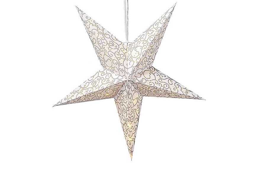 Mojawo Lichtervorhang LED Papierstern Ø 60cm Fensterstern Faltstern Innen w günstig online kaufen