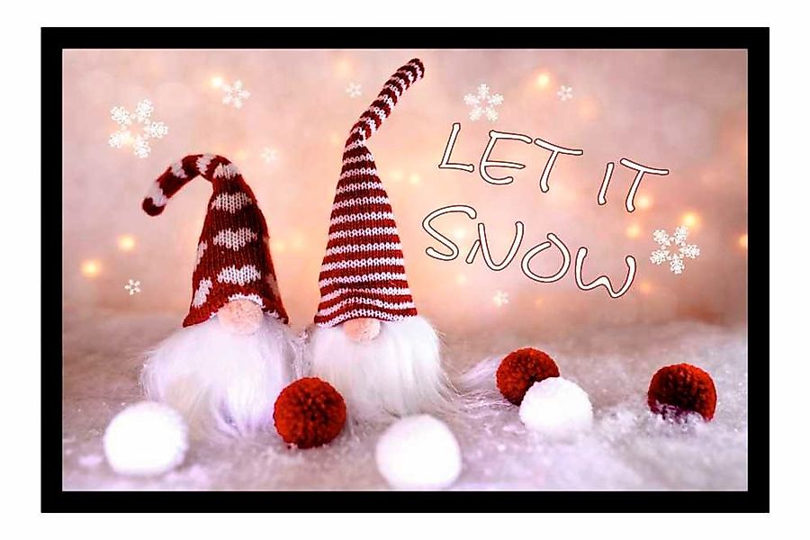 Ladreas Fußmatte Schmutzfangmatte LET IT SNOW Winter Weihnachten F746, 60x4 günstig online kaufen