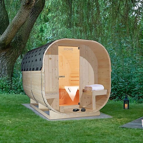 HOME DELUXE Sauna Outdoor Sauna CUBE - Größenauswahl, BxTxH: 220 x 194 x 18 günstig online kaufen