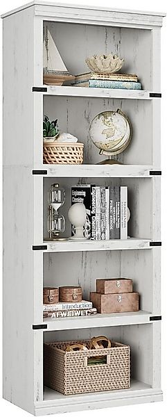 GarveeMore Bücherregal 5 Etagen Bücherregal, Hohe Bücherregal Holz Offene A günstig online kaufen