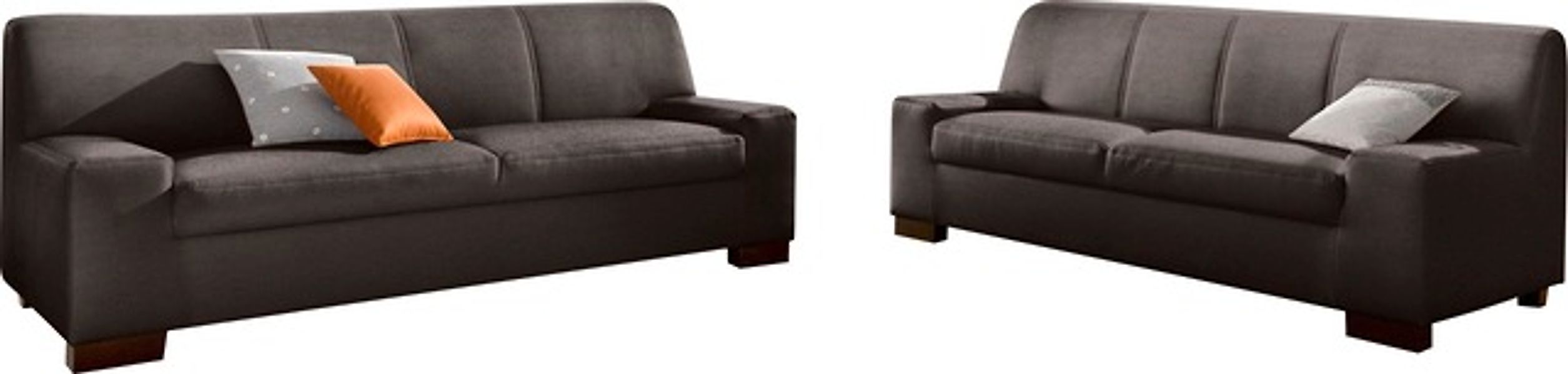 DOMO collection Polstergarnitur »Norma Top,elegant und modern, flache Armle günstig online kaufen