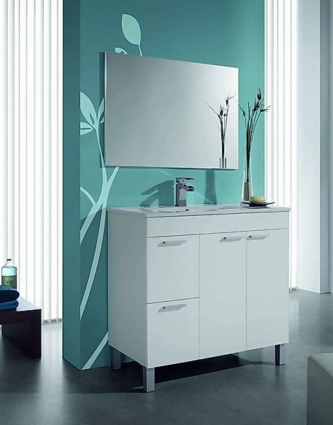 freiraum Badezimmer-Set AKTIVA, in weiß glänzend - 80x80x45 (BxHxT) günstig online kaufen