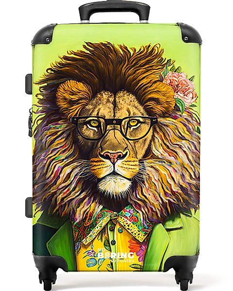 NoBoringSuitcases.com© Hartschalen-Trolley Löwe - Mensch - günstig online kaufen