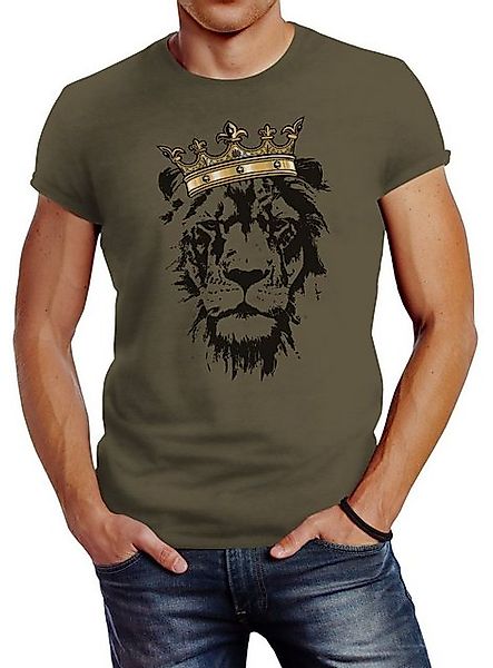 Neverless Print-Shirt Herren T-Shirt König der günstig online kaufen