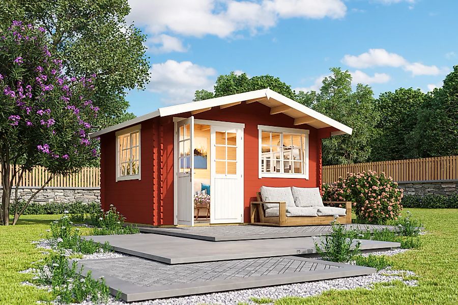 LASITA MAJA Gartenhaus "Norderney 2", Blockbohlenhaus 40 mm, Fundamentmass günstig online kaufen