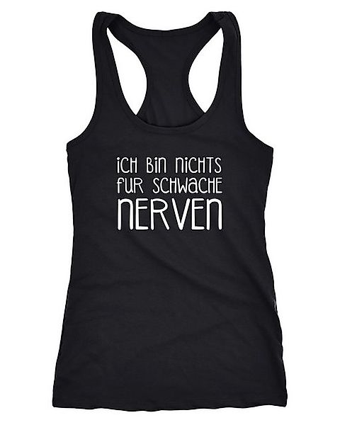 MoonWorks Tanktop Damen Tanktop Ich bin nichts für schwache Nerven Racerbac günstig online kaufen