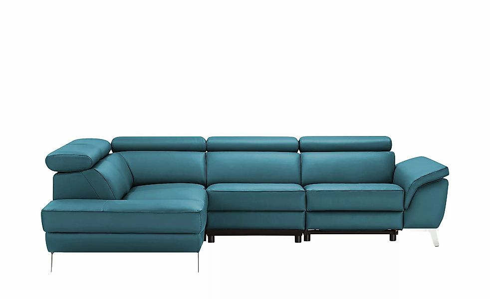 uno Ecksofa Leder  Dallas ¦ türkis/petrol ¦ Maße (cm): B: 283 H: 74 T: 228. günstig online kaufen