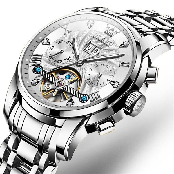 OLEVS Automatikuhr Luxus Herrenuhr Automatik Edelstahl günstig online kaufen