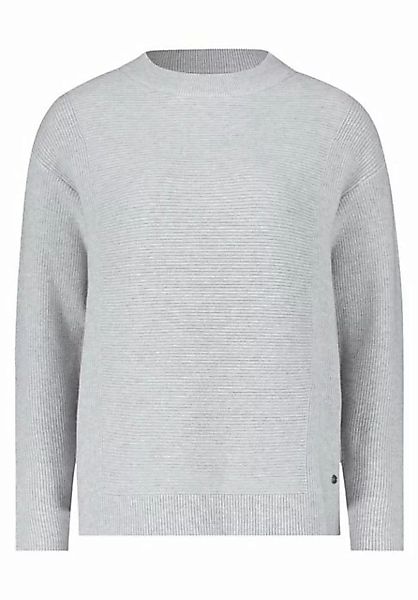 Betty&Co Sweatshirt Strickpullover Kurz 1/1 Arm, Light Silver Melange günstig online kaufen
