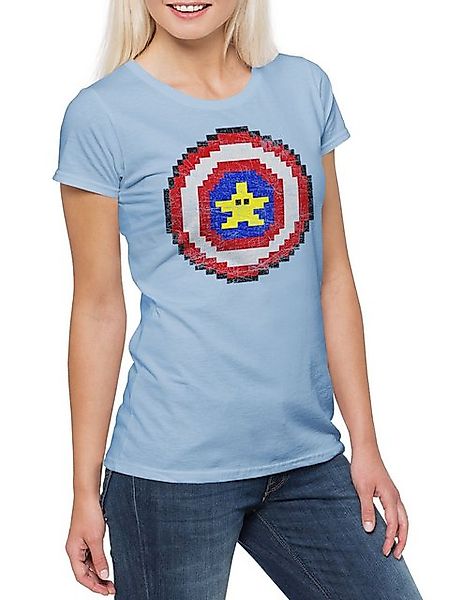 Urban Backwoods Print-Shirt Captain Pixel Damen T-Shirt Super Gamer 8 Bit G günstig online kaufen