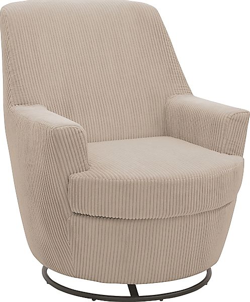 INOSIGN Drehsessel »HETTY, Drehsessel mit Wippfunktion, Lese-Sessel in Cord günstig online kaufen