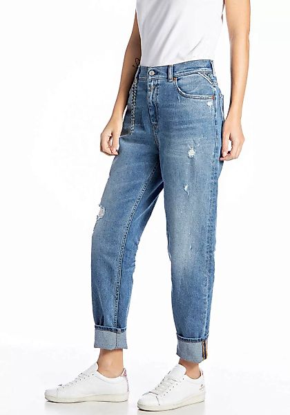 Replay Straight-Jeans KILEY im Used Look mit Kettendetail günstig online kaufen