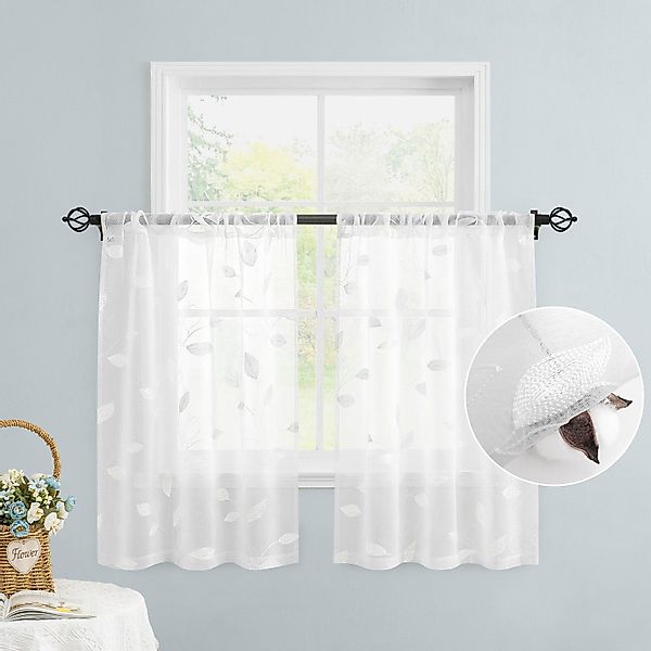 BYSURE Scheibengardine Voile Scheibengardinen modern Wohnzimmer günstig online kaufen