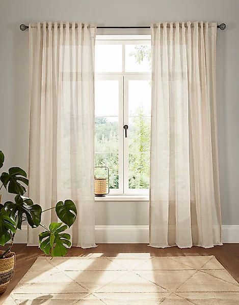 andas Vorhang »Elby 2«, (1 St.), basic, transparent, monochrom, bis 295 cm günstig online kaufen
