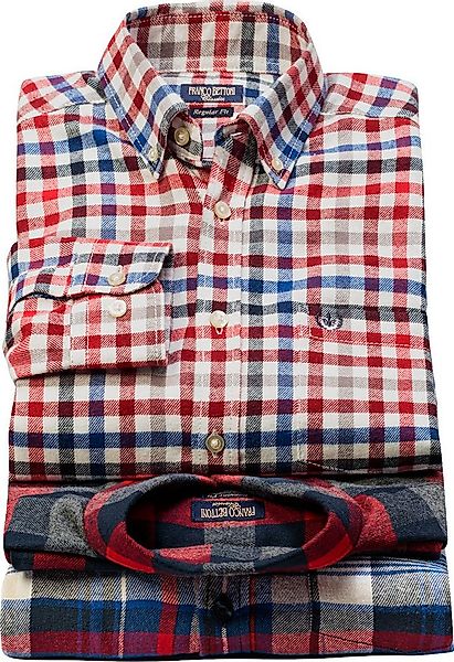 Franco Bettoni Flanellhemd (Set, 3er Pack mit unterschiedlichen Farben) Ver günstig online kaufen