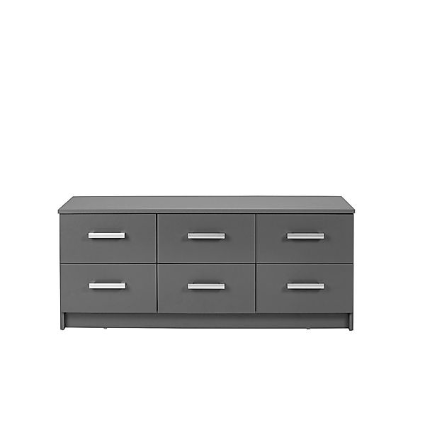 ebuy24 Elenzio Kommode 6 Schubladen Grau günstig online kaufen