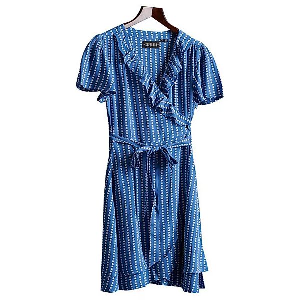 Superdry Summer Wrap Kurzes Kleid XS Blue Dot günstig online kaufen