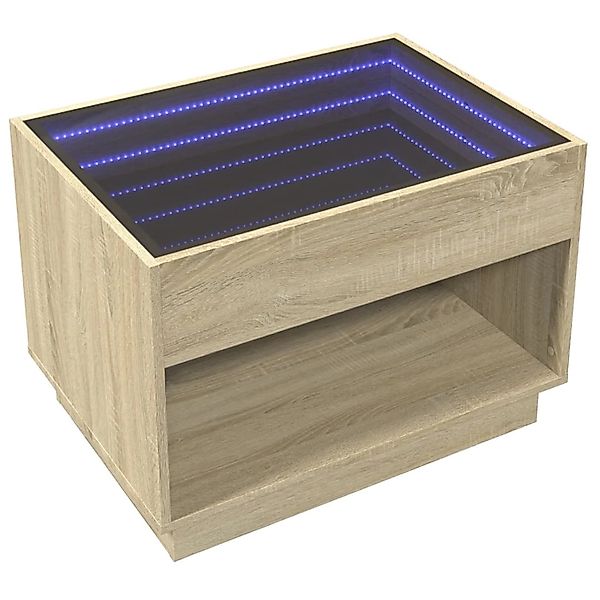 vidaXL Couchtisch mit Infinity-LED Sonoma-Eiche 70x50x50 cm 847660 günstig online kaufen